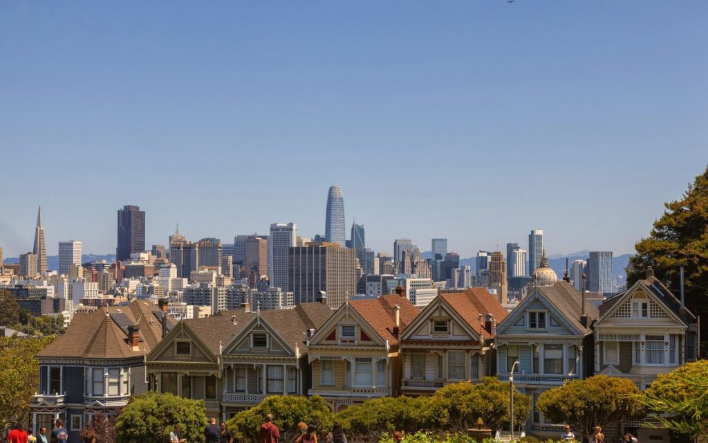 Hilltop view over the Cole Valley neighborhood of San Francisco