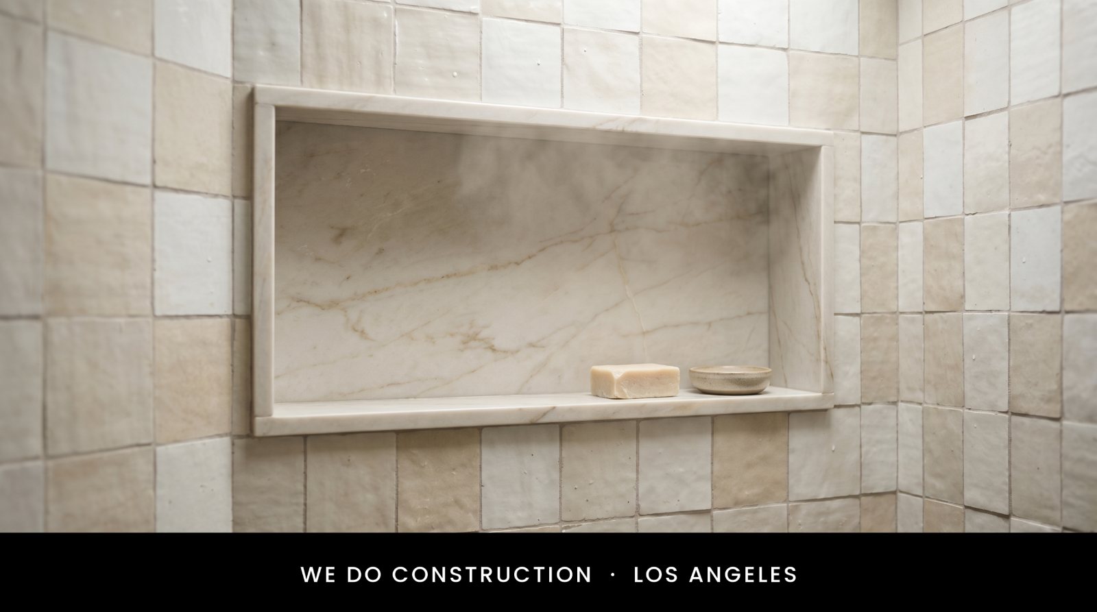 Shower niche detail in Berkeley by WDC