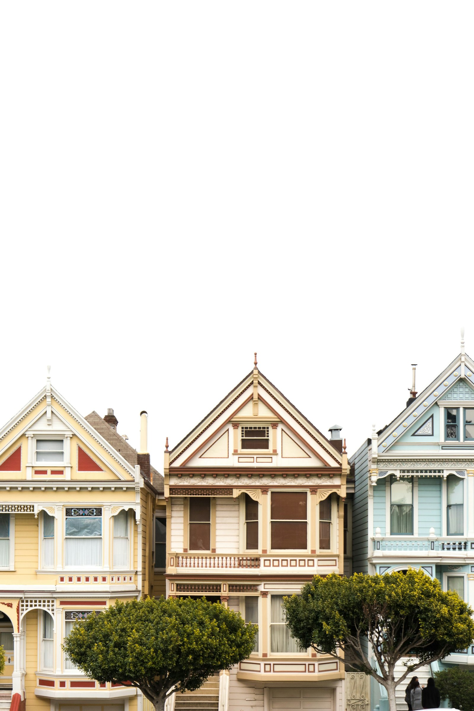 Colorful Victorian homes in the Castro, San Francisco