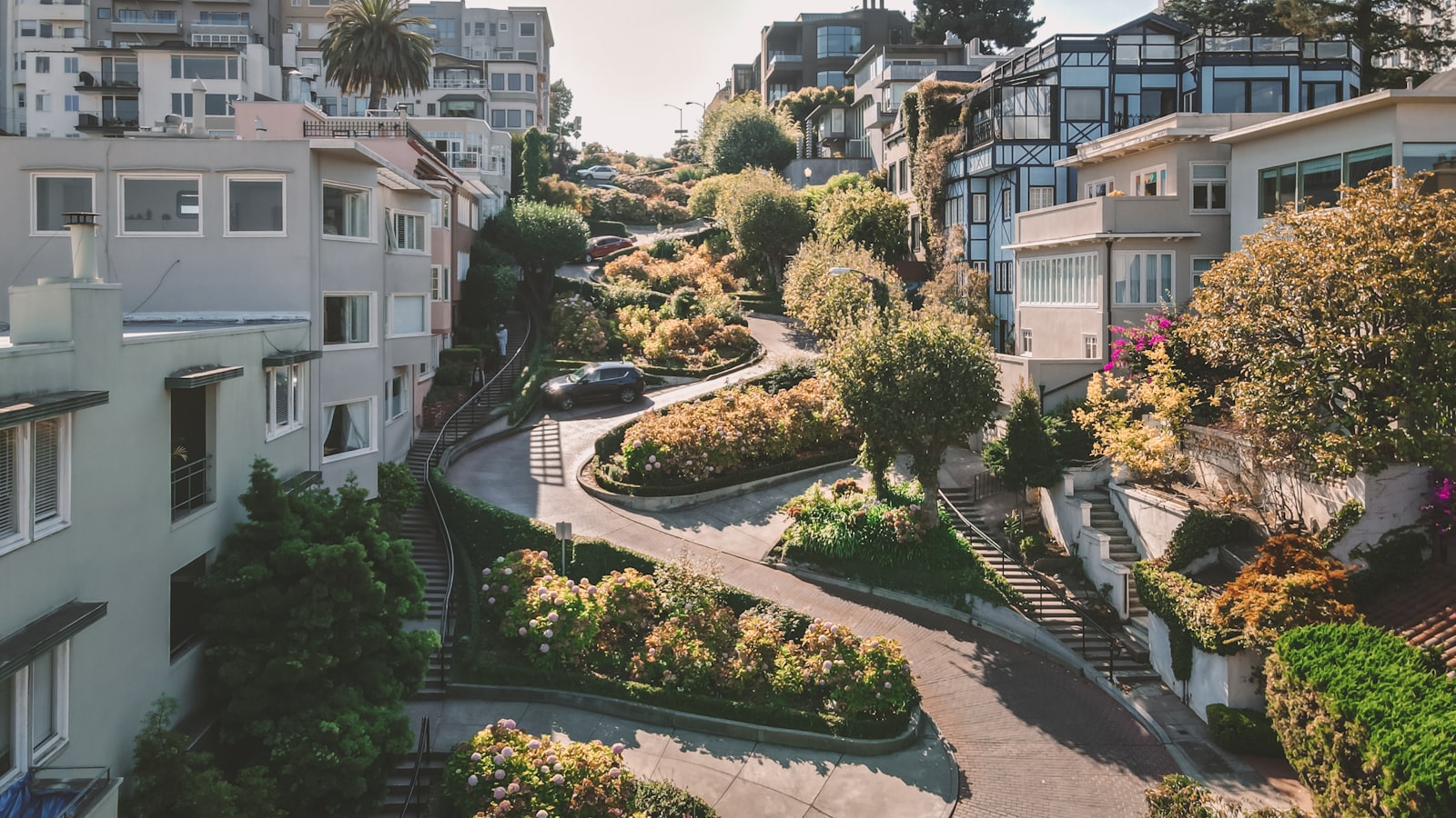 Russian Hill homes above the bay, San Francisco